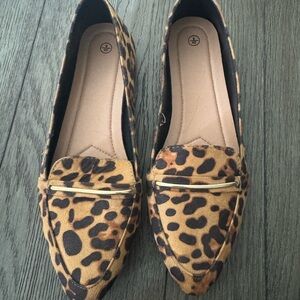 Source Unknown Animal Print Loafers